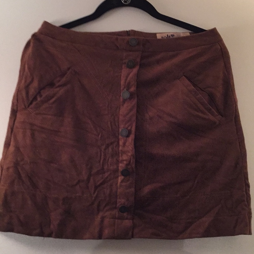 Jolt Brown Suede Skirt